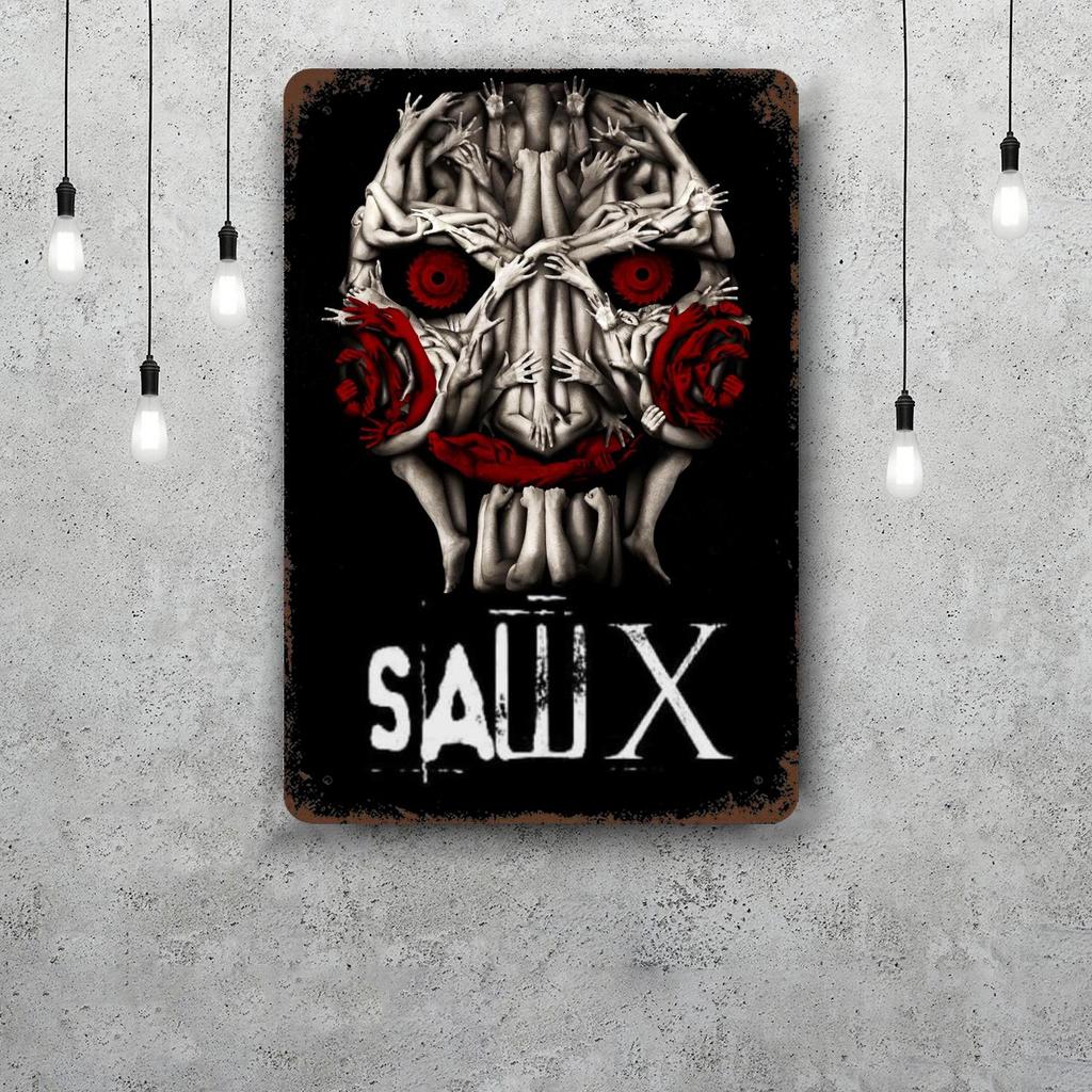 Saw X Retro Vintage Tin Sign Poster Decorative Plaque Metal Plate Wall Decor