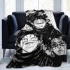 Choso Blankets Kaisens Anime Wool Funny Breathable Throw Blankets for Chair Covering Sofa Spring/Autumn