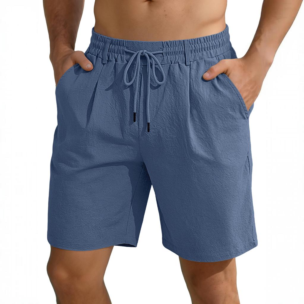 Men's Casual Cotton And Linen Loose Five-inch Shorts - Men's Breathable Sports Shorts