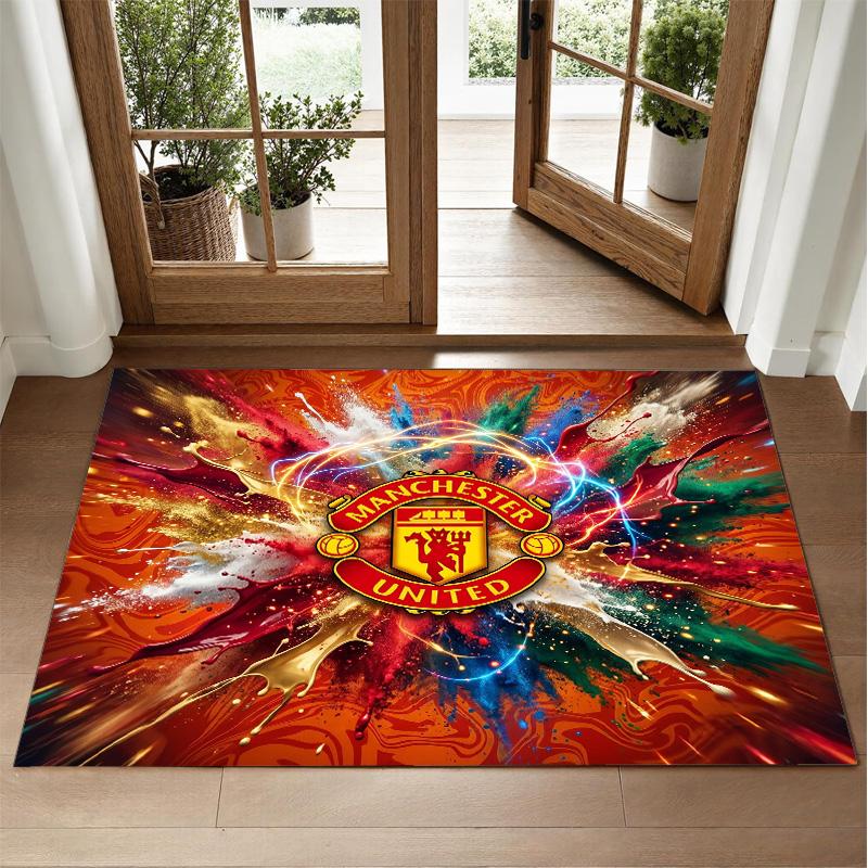 Manchester United Design Kristall Samt Teppich Weiche Dekorative Matte für Schlafzimmer Eingang