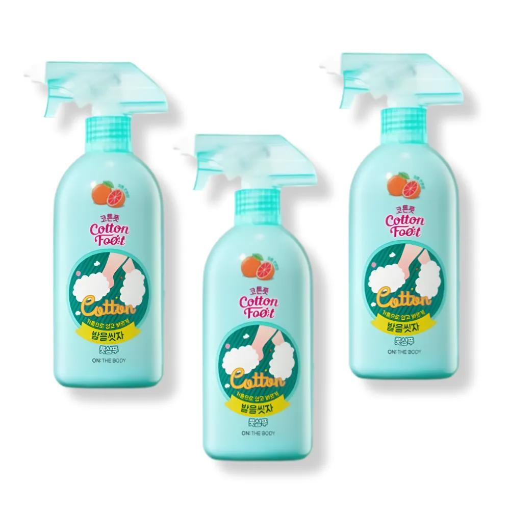 ON THE BODY Let s Wash Our Feet Cotton Foot Shampoo Grapefruit Mint Scent 385ml, 3 Packs