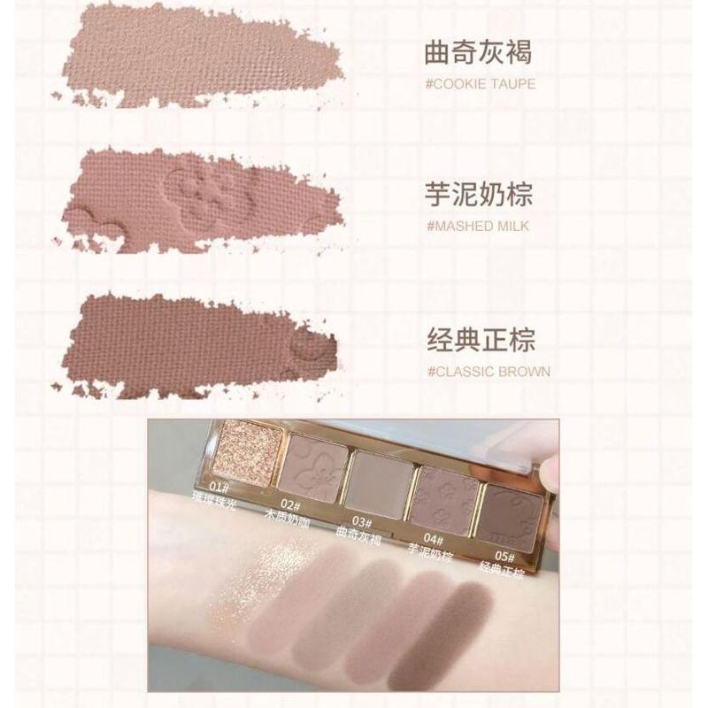COLOR SCHOOL - 5 Colors Eyeshadow Palette - Walnut Milk