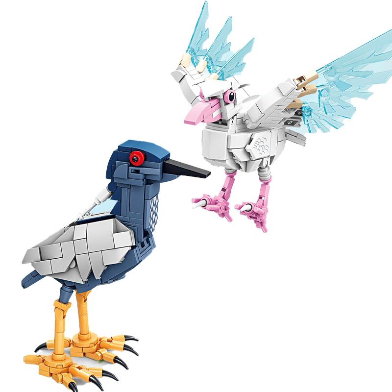 AI Tung Tung Sahur Building Blocks Figurine Shan Hai Jing Animal World Insect Set Brick Fox Running Shoes Shark Toy Gift Model