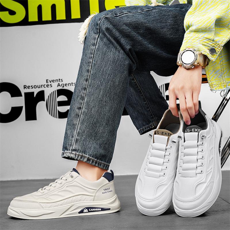 2025 Spring New Dad Shoes Platform Casual Versatile Breathable Men's Trend Heightening Low-top Sports Shoes