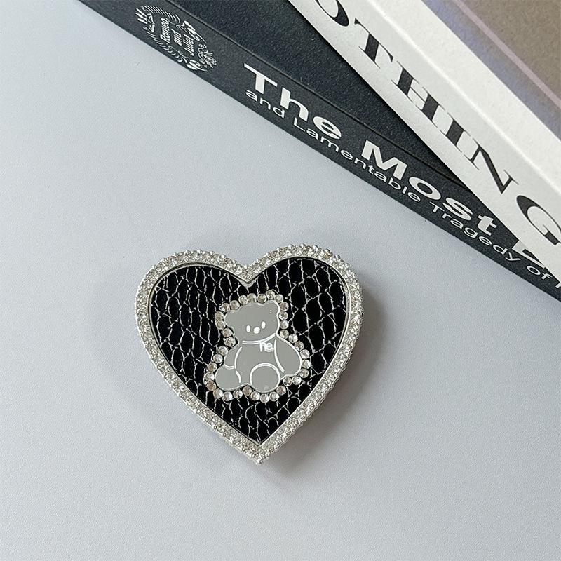 Korean-Style Heart-Shaped Magnetic Phone Holder Stand for Women