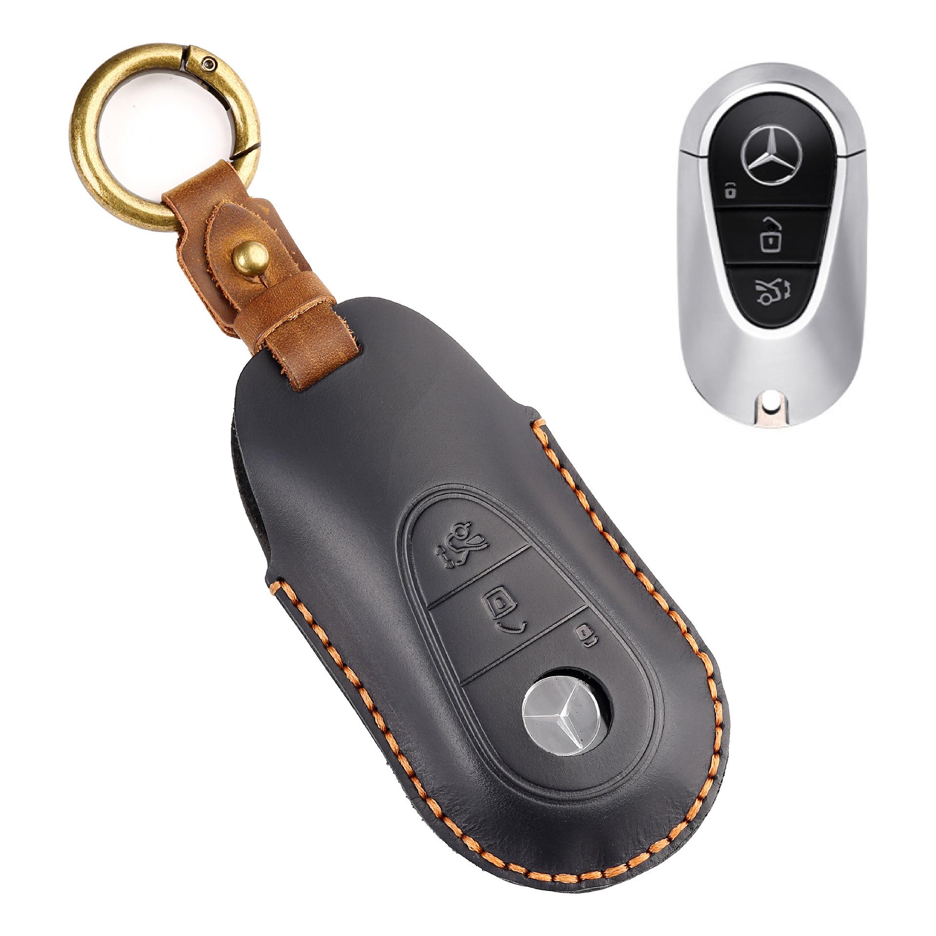 

Подходит для Benz NewCLevel Key CoverC200LShellC260LNewSLevelS400LBagS450LCCarE300LНатуральная кожа чёрный