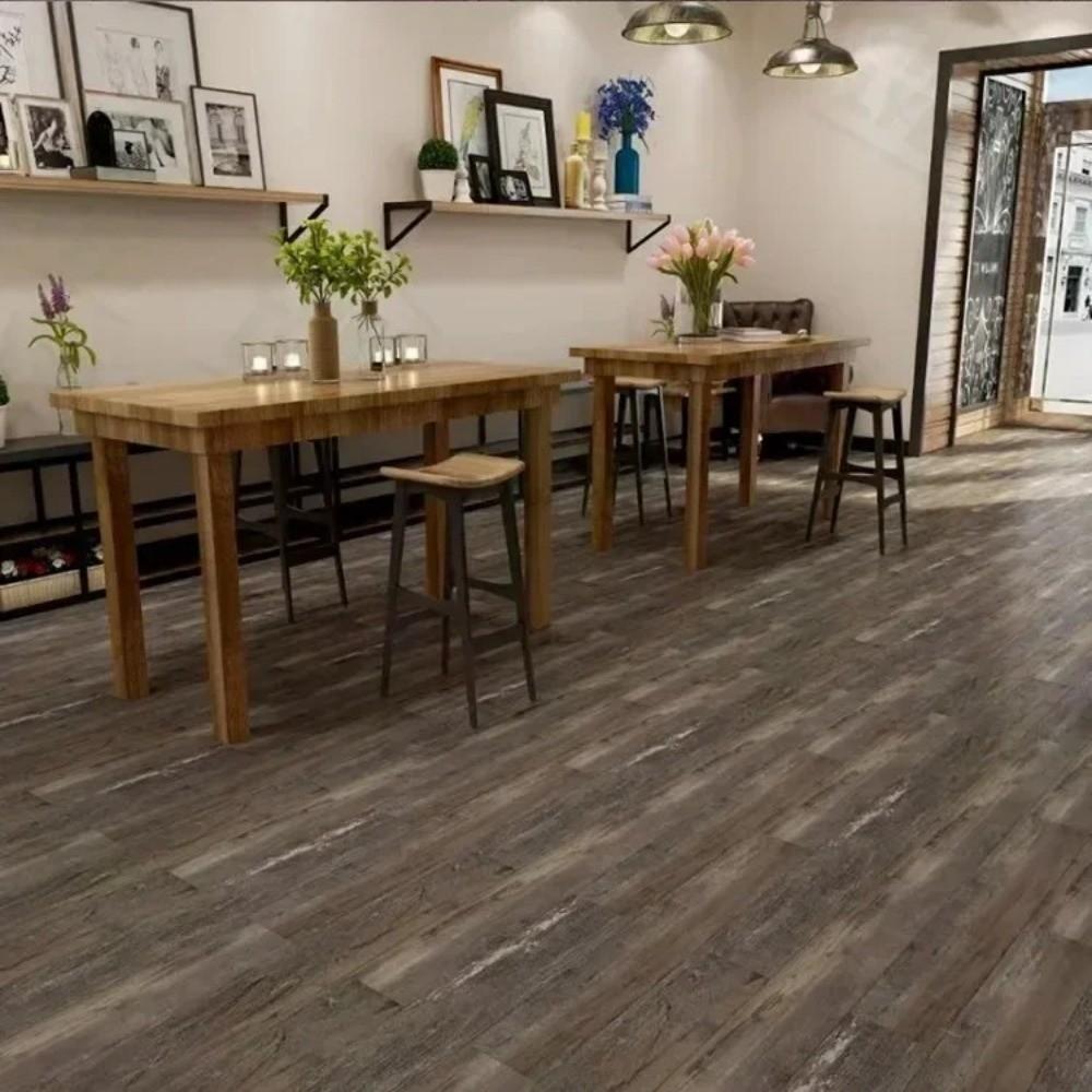 16pcs/set Self-adhesive Floor Sticker DIY Wood Grain Wall Sticker Waterproof Heat Resistant Imitation Wall Tiles