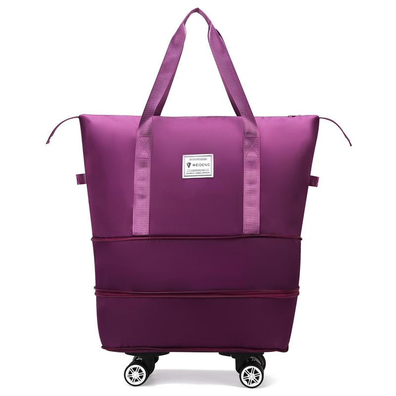 Large Capacity Double-layer Expansion with Wheeled Travel Bag Dry and Wet Separation Pregnant Mothers for Delivery Storage Bag Can Be Putt Rod