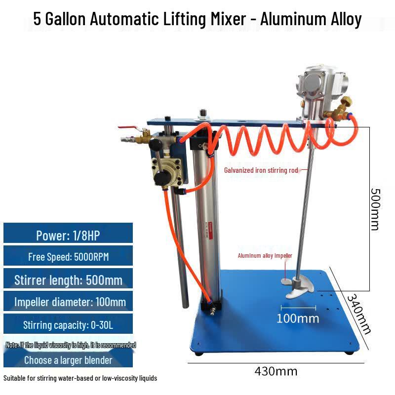 5 Gallon Automatic Lifting Pneumatic Glue Mixer