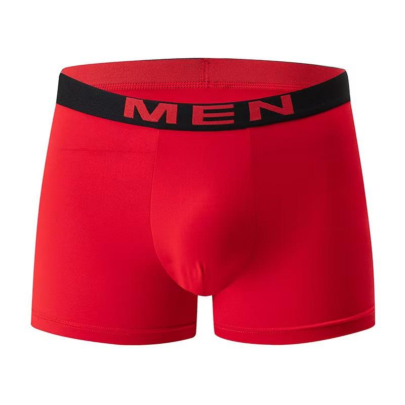 Lenjerie intimă pentru bărbați, de culoare solidă, simplă, la modă și casual, cu talie elastică și pantaloni cu croială dreaptă