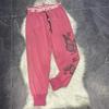 Plus Size Rhinestone Sparkly Sweatpants with Elastic Waist - Women's Autumn Winter Fashion