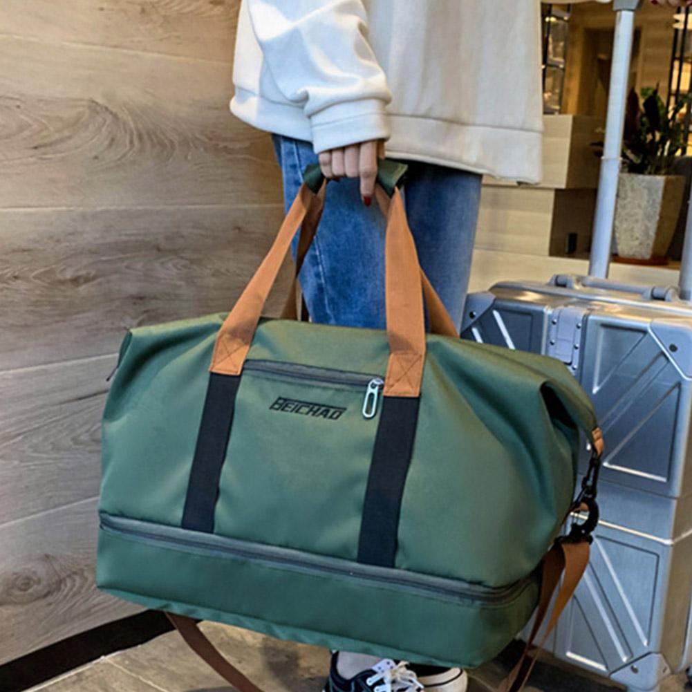 Travel Duffel Bag Large Capacity Handbag Lightweight Weekend Luggage Bag Dry Wet Separation Sports Gym Bag