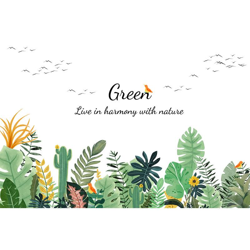 Plant hole repair wall stickers decorative stickers self-adhesive wall background wall wallpaper corners covering ugly skirting lines