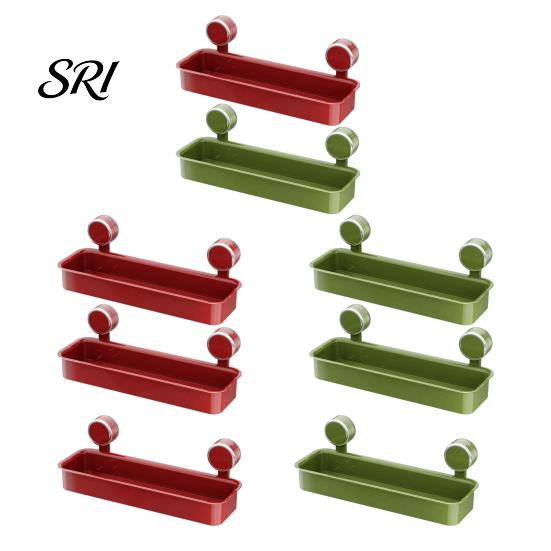 Bathroom Storage Organizer Rack with Suction Cup No-Drill Design Strong Toiletry Basket Load-Bearing Non-Slip Wall for Kitchen Damage-free