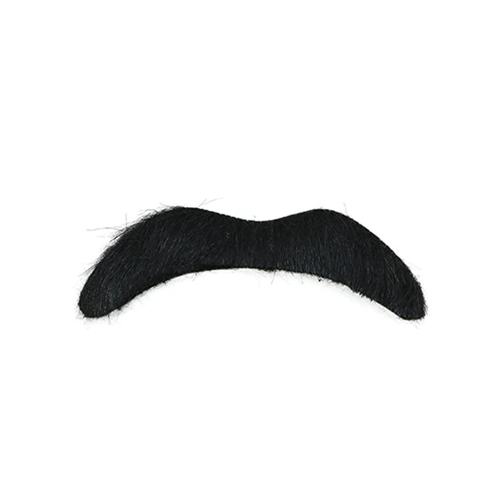 New 12x Black Short Plush Fake Moustache Self-adhesive Party Fancy Dress False Beard
