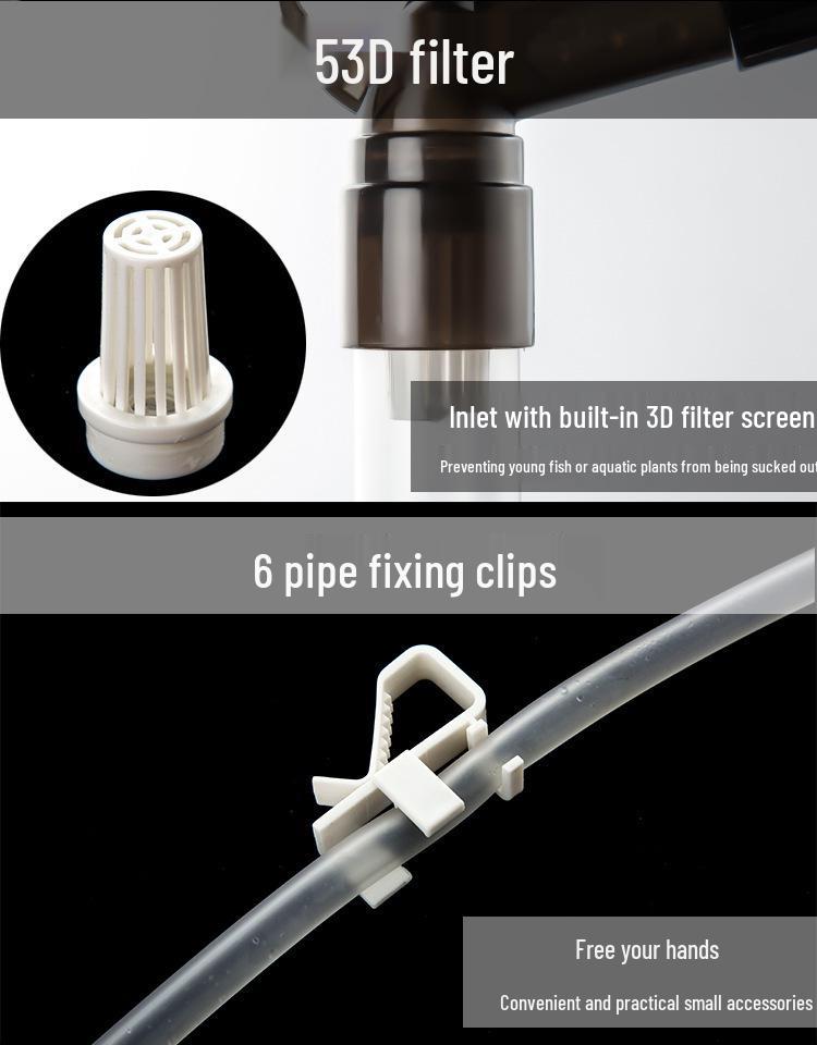 Akvarievattenbytare & Sifon Avfallsborttagare: Akvarium Sugrör & Sandtvätt