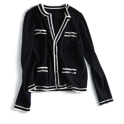 Xiaoxiangfeng Spring and Autumn Knitted Cardigan with A New Temperament Long-sleeved Sweater Jacket for Women