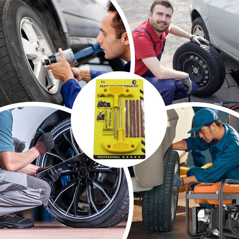 Flat Tire Repair Kit Effective Bikes Tire Repair Kit Tubeless Tire Repair Kit Lightweight Tire Patch Tools Tire Plugging Kits