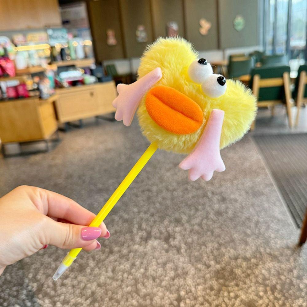 Ugly Braided Doll Children's Plush Pen Iridescence Student Neutral Gel Pen  Award Gifts