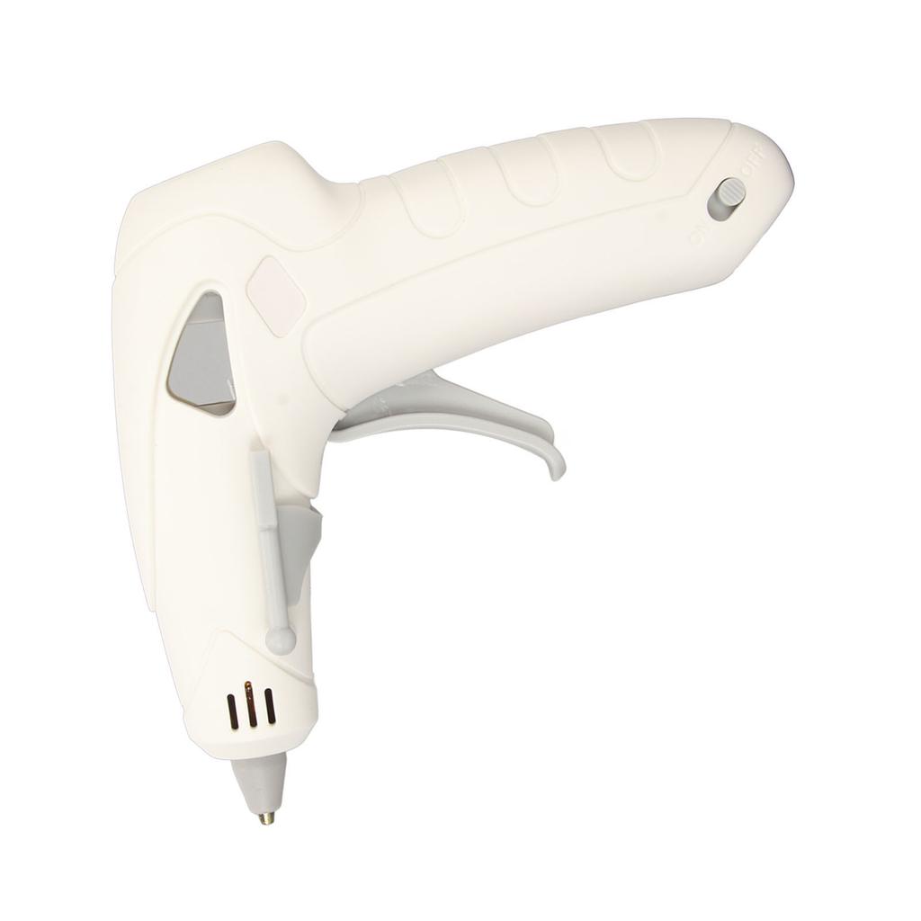 10W Hot Melt Glue Machine with 30 Glue Sticks Foldable Stand Fast Preheating Hot Glue Tool for Craft Projects White