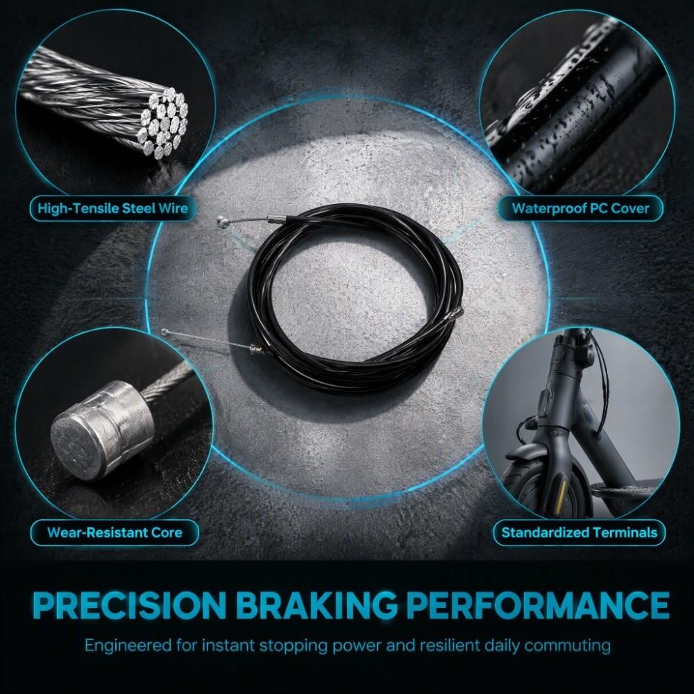 Black Electric Scooter Brake Line for KUGOO M4 / M4 Pro Electric Scooters Scooter Maintenance