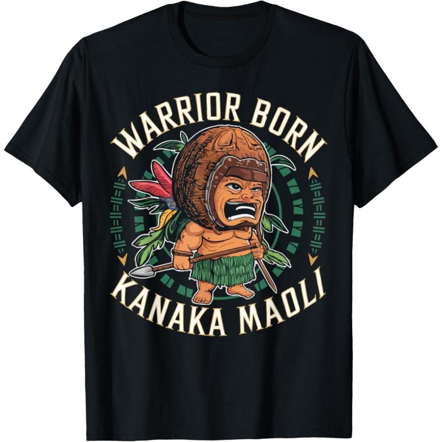 Футболка с изображением воина Канака Маоли, коренного жителя Гавайских островов, с флагом Гавайев(7) XXXXXL чёрный