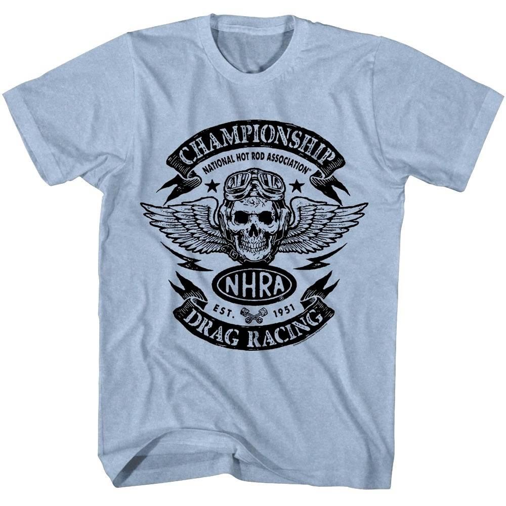 NHRA Pilot Skull Angel Men T Shirt S