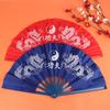 Chinese Kung Fu Fan Martial Arts Dragon Phoenix Plastic Handheld Folding Fans