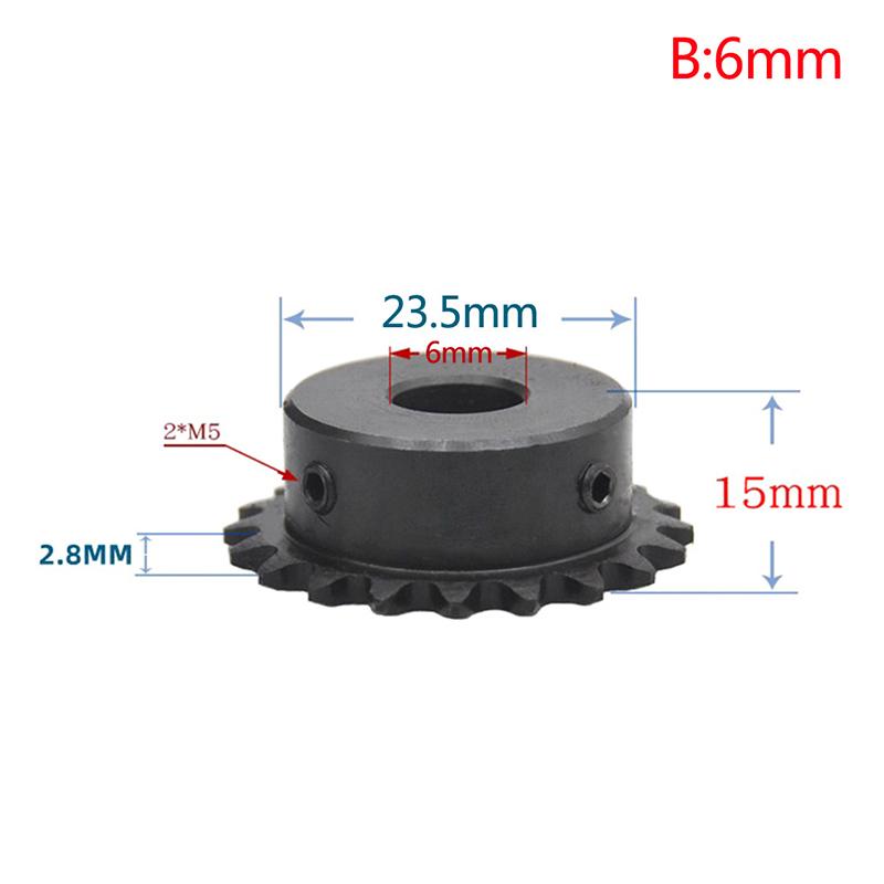 04C Chain Gear 10 Teeth Industrial Sprocket Wheel With Top Wire Bore 5/ 6/8/10Mm