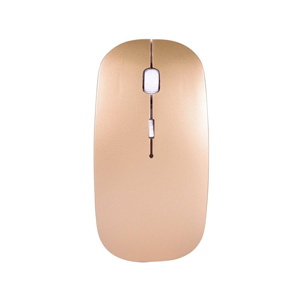 Wireless Bluetooth Keyboard and Mouse Set, Easy Connection, Slim, Waterproof, 2.4GHz, Lightweight, Thin, Energy-Saving, for PC (Gold)