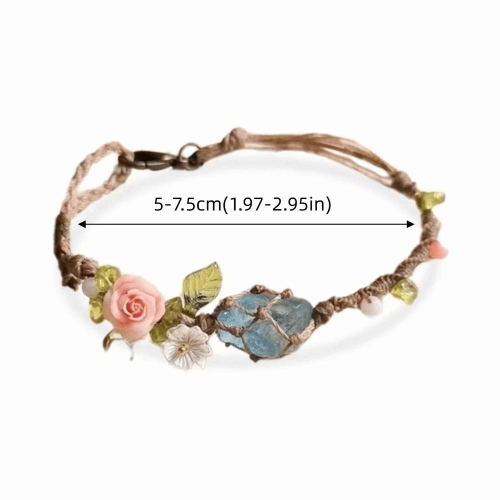 Fashion Jewelry Boho Style Woven Bracelet Colorful Retro Flower Bracelet Wristbands Hand Chain Women