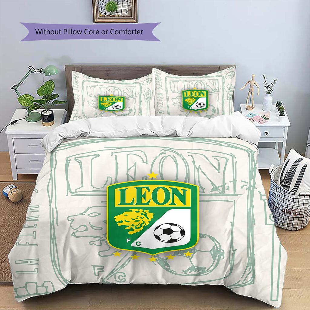 Club León Pattern Bedding Quilt Set Home Decoration Gift (1 * Duvet Cover + 2 * Pillowcase Without Core)