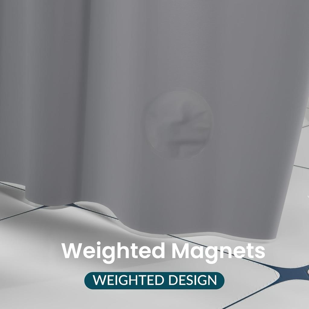 1Pc Waterproof Shower Curtain Liner With Magnets & Metal Grommets Mildew Resistance Bath Curtain For Bathroom Window Curtain