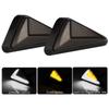 2 Stück Motorrad Einbau Dreieck Blinkerlicht LED L-förmige Kontrollleuchte DRL Blinker Wasserdicht LED Blinklichter