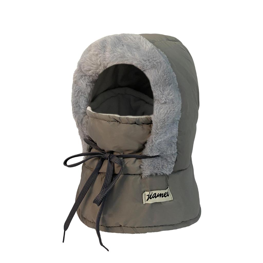 Women's Winter Velvet Balaclava Hat - Windproof Ear Protection for Cycling