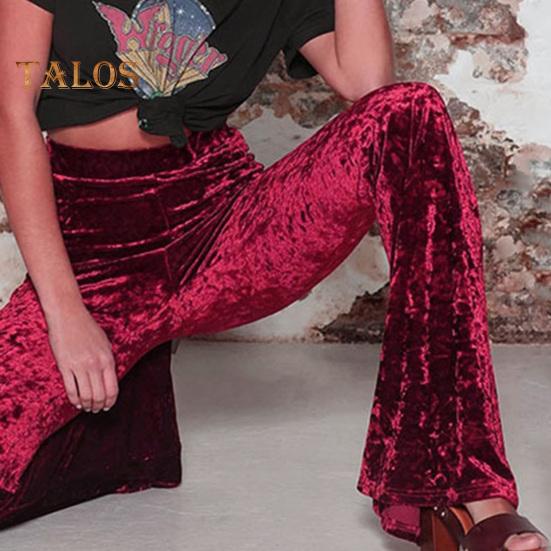 Spodnie damskie rozkloszowane, elastyczne, z wysokim stanem, w jednolitym kolorze, szerokie nogawki, uniesione biodra, aksamitne, spodnie robocze na wakacje, codzienne noszenie