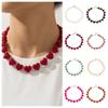 Love Heart Acrylic Necklace Choker Sweater Chain Fashion Women Clavicle Chain  Beach