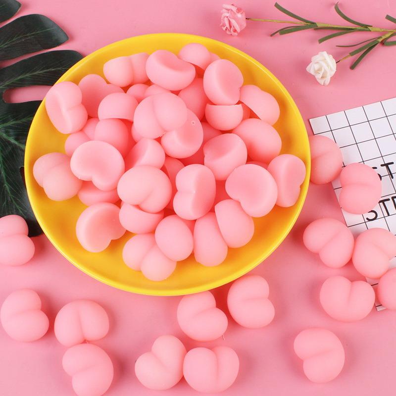 10/30/50 Fun Butt Mochi Squeezable 3D Stress Relief Peach Butt Stickers For Phone Decoration Accessories Toys