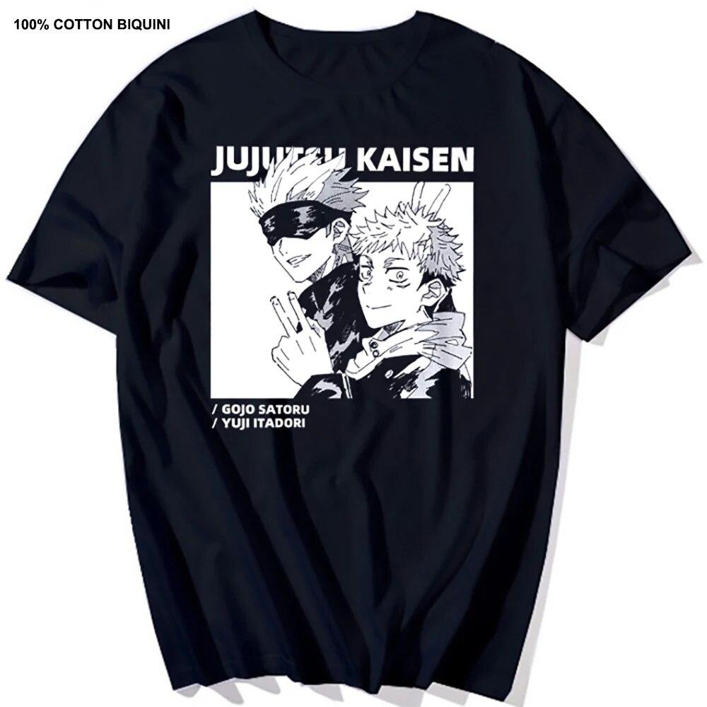 Harajuku Unisex's Tshirt Jujutsu Kaisen Printed Short Sleeve T Shirt Cool Cartoon Anime Casual T-shirt Kawaii Male Streetwear Tops