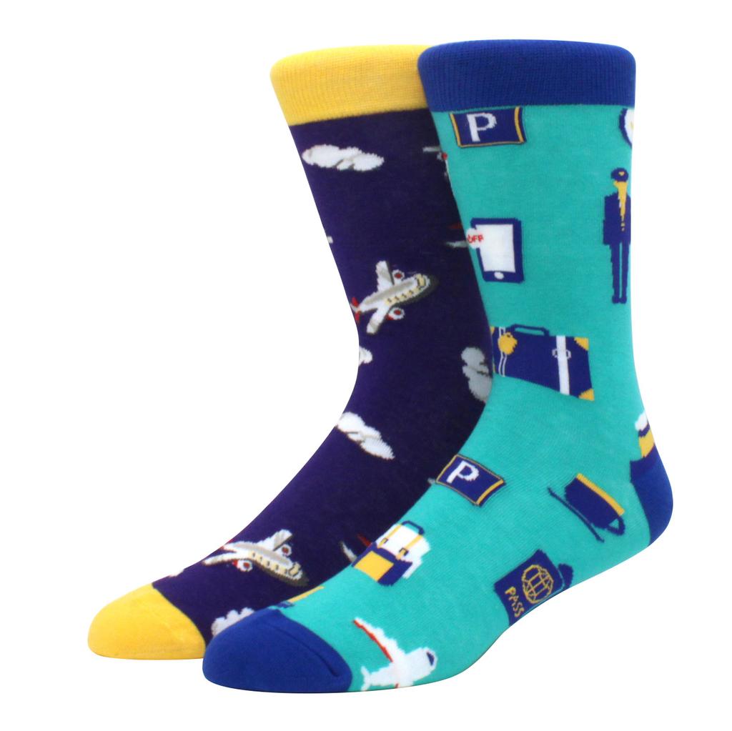 High Quality Combed Cotton Socks food Pattern Long Tube Funny Happy Men Socks Novelty Skateboard Crew Casual Crazy Socks
