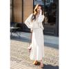 Mocana Thick Turn-down Collar Knit Top & Midi Skirt Women's Set