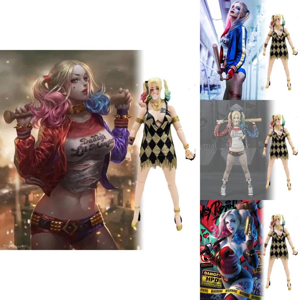 Mafex 042 Esquadrão Suicida Harley Quinn Versão Vestido Figura de Ação Modelo 16cm Pvc