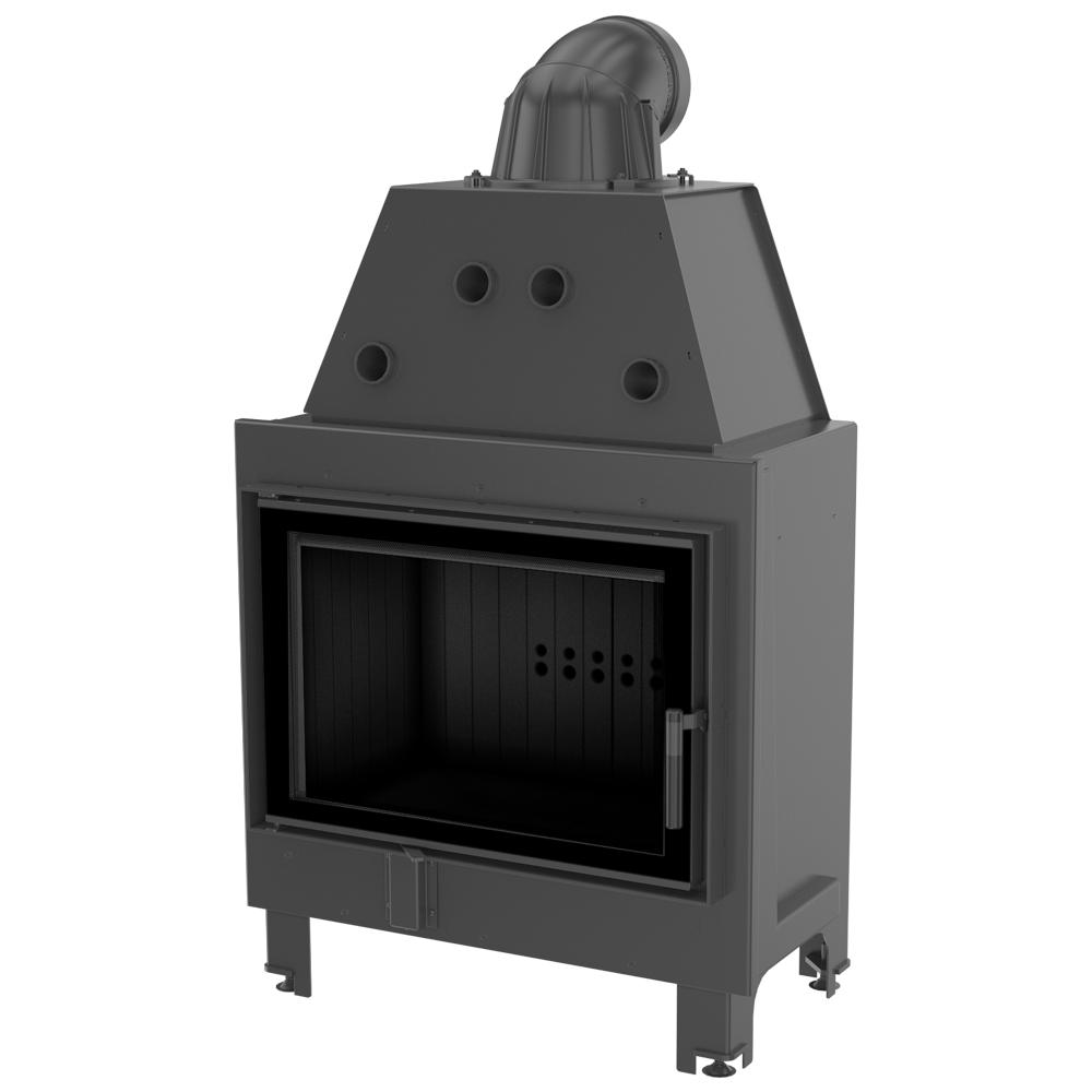 Steel Fireplace KRATKI MBO 15 kW Ø 200 Black Thermotec
