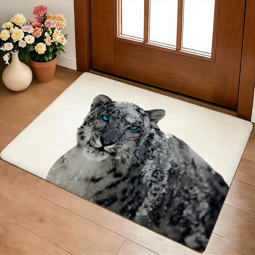 Animal Cool L-leopardS Fun Floor Mat Cozy Flannel Soft Thick Non-Slip Mat For Living Room Bedroom Kitchen Decor Rugs