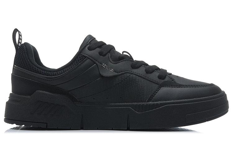 Li Ning Essence ACE Textile, Synthetic Leather Slip Resistant Abrasion Resistant Low top Skateboard Shoes Men's Black AGCR235-3