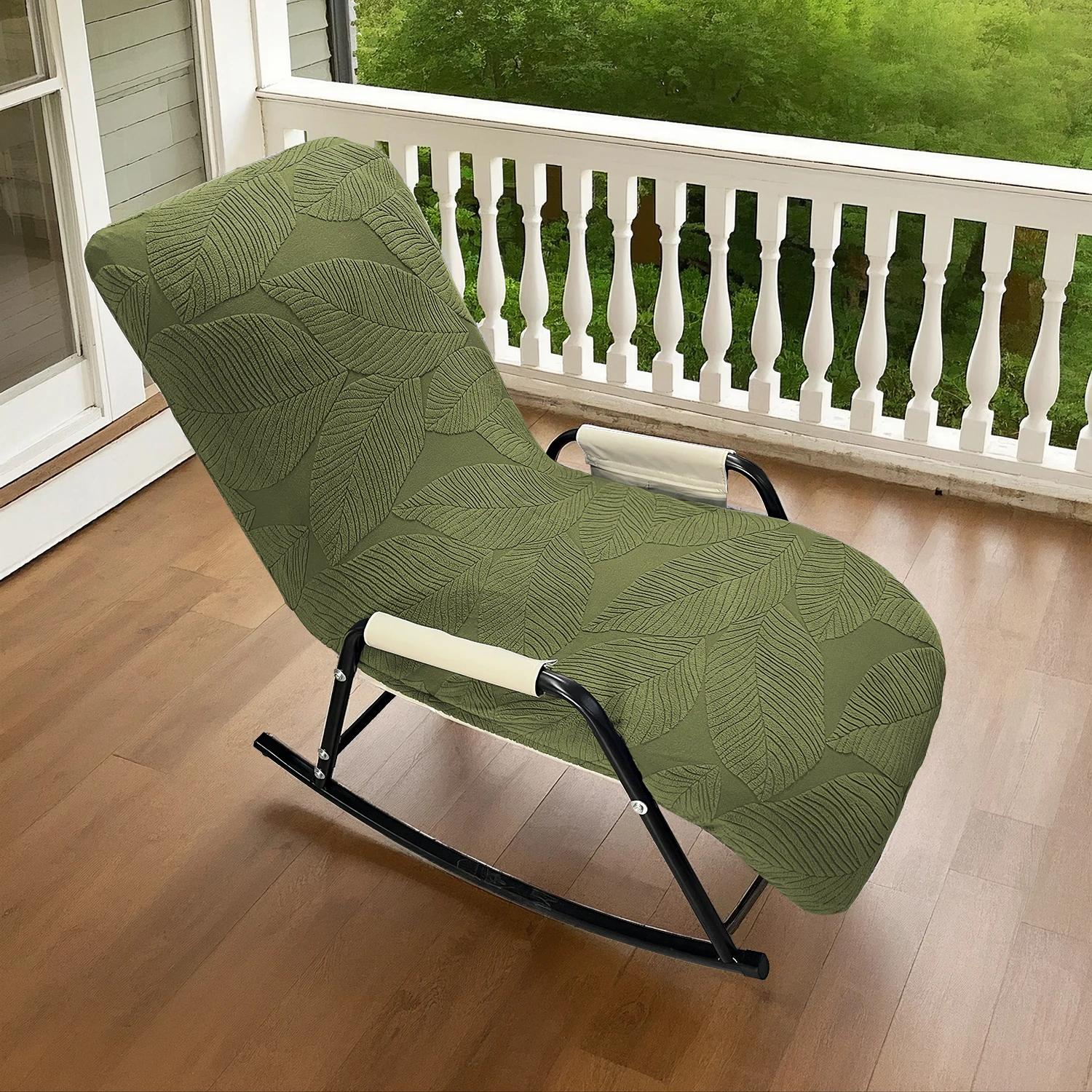 1PC Nordic Style Rocking Chair Covers Jacquard All-inclusive Chair Protective Case Balcony Relax Sofa Lounge Chair Cover Decor 1PC