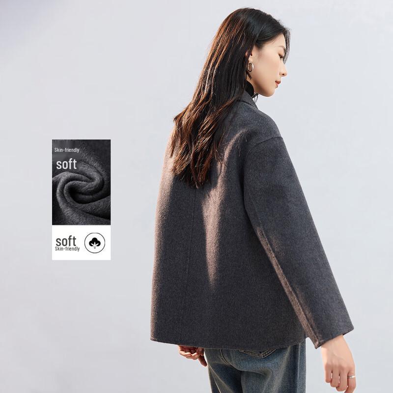 HSTYLE 100% Wool Straight-Fit Double-Faced Coat