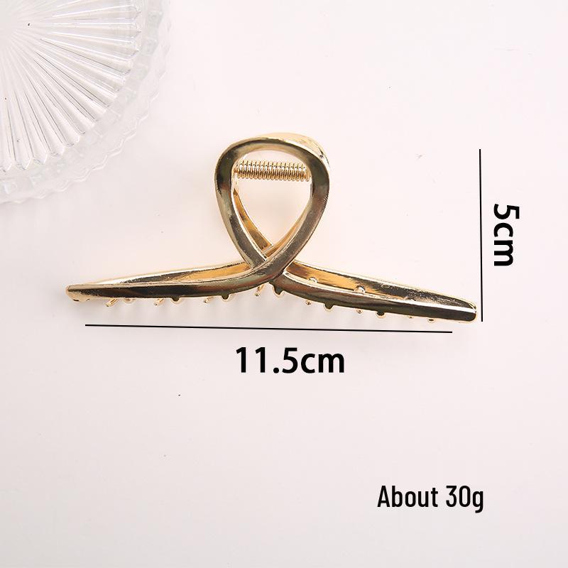 Large Metal Shark Hair Claw Clip – Korean Style Celebrity Hairpin