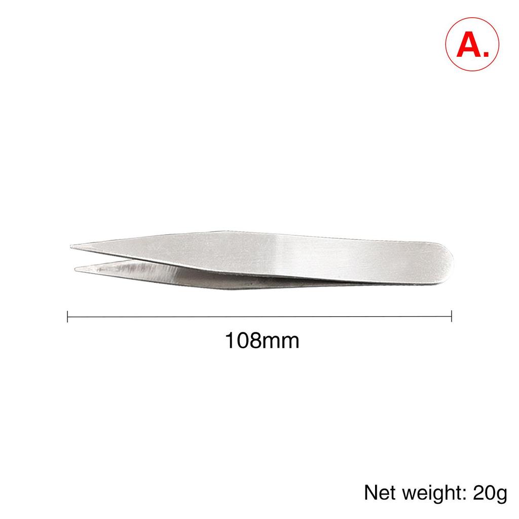 High Precision Tweezers Craft Tweezers Non-Serrated Jewelry Tweezers with Fine Point Tip Stainless Steel Needle Nose Hobby Tweezers for Sewing Beading