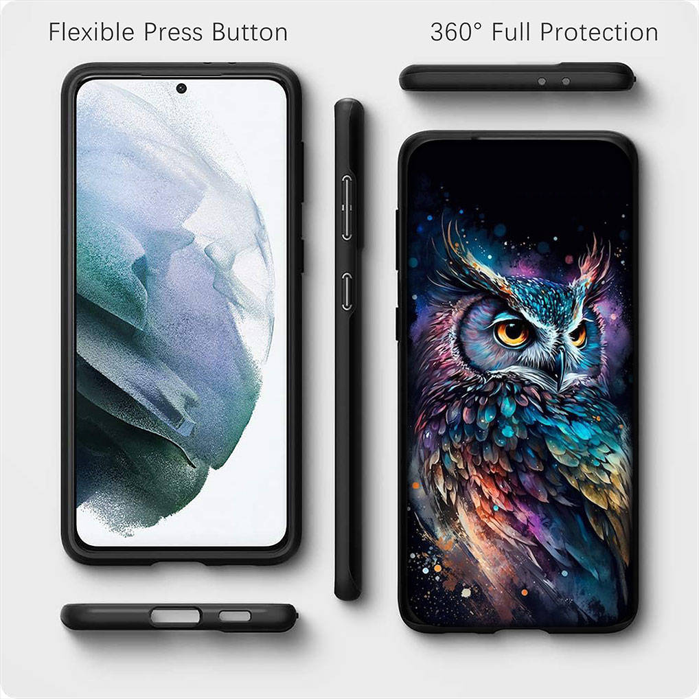 For Samsung Galaxy S24 S23 S22 S20 iPhone 16 15 14 Xiaomi Redmi Note 13 12 11 10 8 Plus 9 Pro 14C 13C Max X XR Phone Case Owl Bird OPPO Huawei Cover